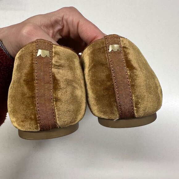 Birdies Starling Slipper Flat in Amber Velvet Faux Fur Lined Womens Size 9 - Picture 7 of 11
